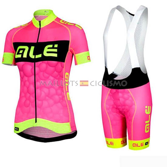 2019 Maillot Mujer ALE Tirantes Mangas Cortas Rosa Negro